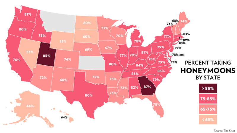 Illustration for article titled Mormons Do It Big: The Geography Of American Weddings